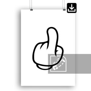 Mickey Mouse Αφίσα Χέρια Ψηφιακή Λήψη