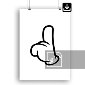 Αφίσα Ψηφιακή Λήψη Mickey Mouse Χέρια