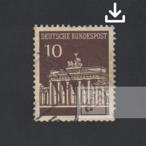 Γραμματόσημο 10 Φένιγκ Πύλη του Βρανδεμβούργου 1966 Ψηφιακό Προϊόν