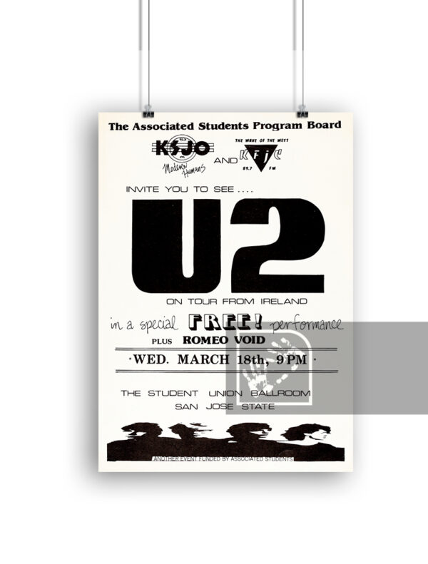 U2 1981 Αφίσα Συναυλίας Σαν Χοσέ