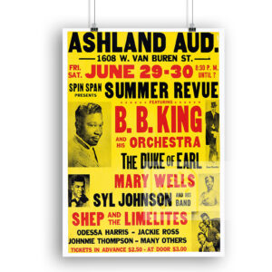 Αφίσα B.B. King Mary Wells 1962