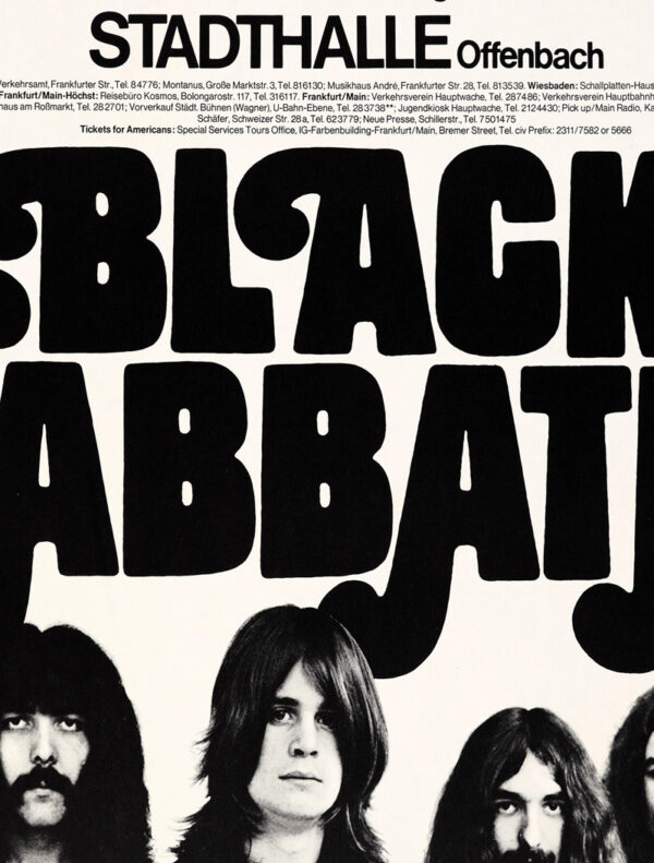 Αφίσα Black Sabbath 1973 Offenbach